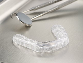 Crystal Clear® night guard from a dental lab